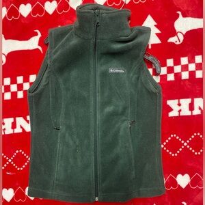 Columbia Benton Springs Evergreen Fleece Vest full zip pockets fleece new PXS
